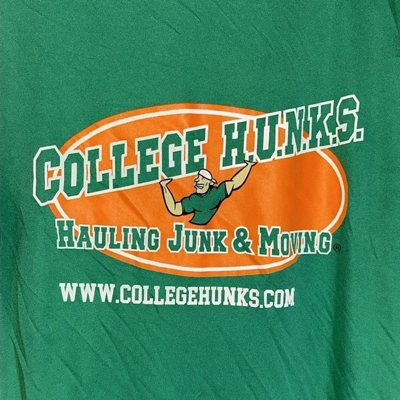 College H.U.N.K.S. Hauling & Moving Crew T-Shirt Short Sleeve Sport Tek Brand SM - Picture 2 of 6